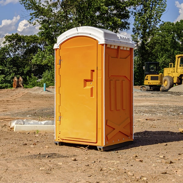 how often are the porta potties cleaned and serviced during a rental period in Roselle Illinois